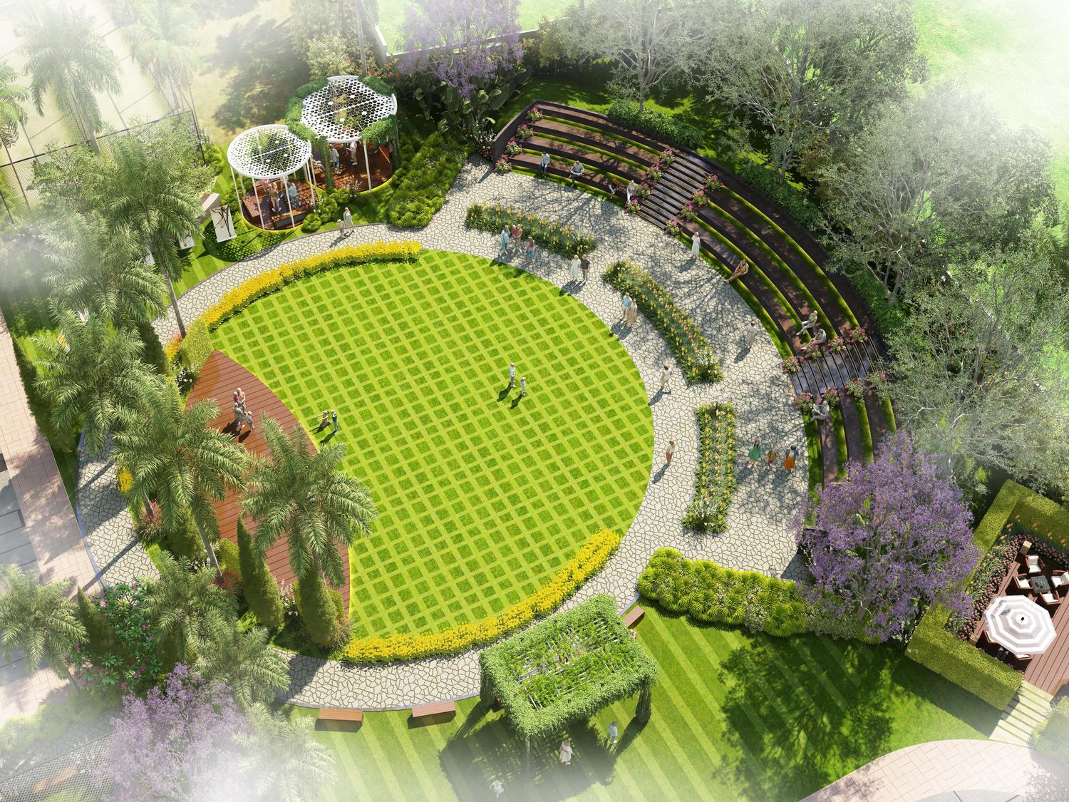 Amphitheatre and landscaped seating